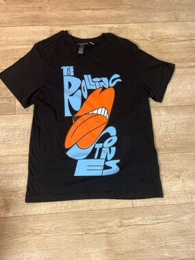 Men’s Medium H&M Black Rolling Stones Graphic Tee